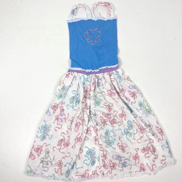 Vintage Apron Girls Size 14-16 Ballerina Monogram 'C' - Picture 1 of 8